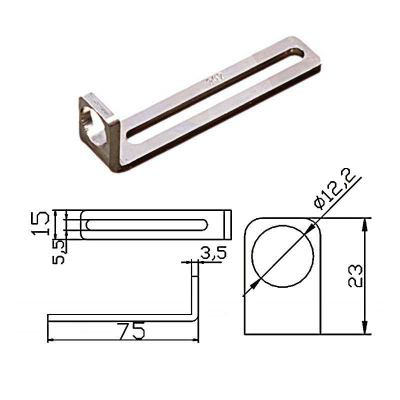 單槽金具L型支架--JD20E-109