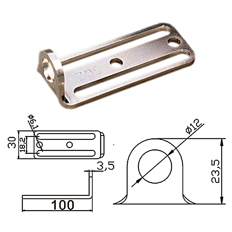 雙槽金具L型支架--JD20E-107